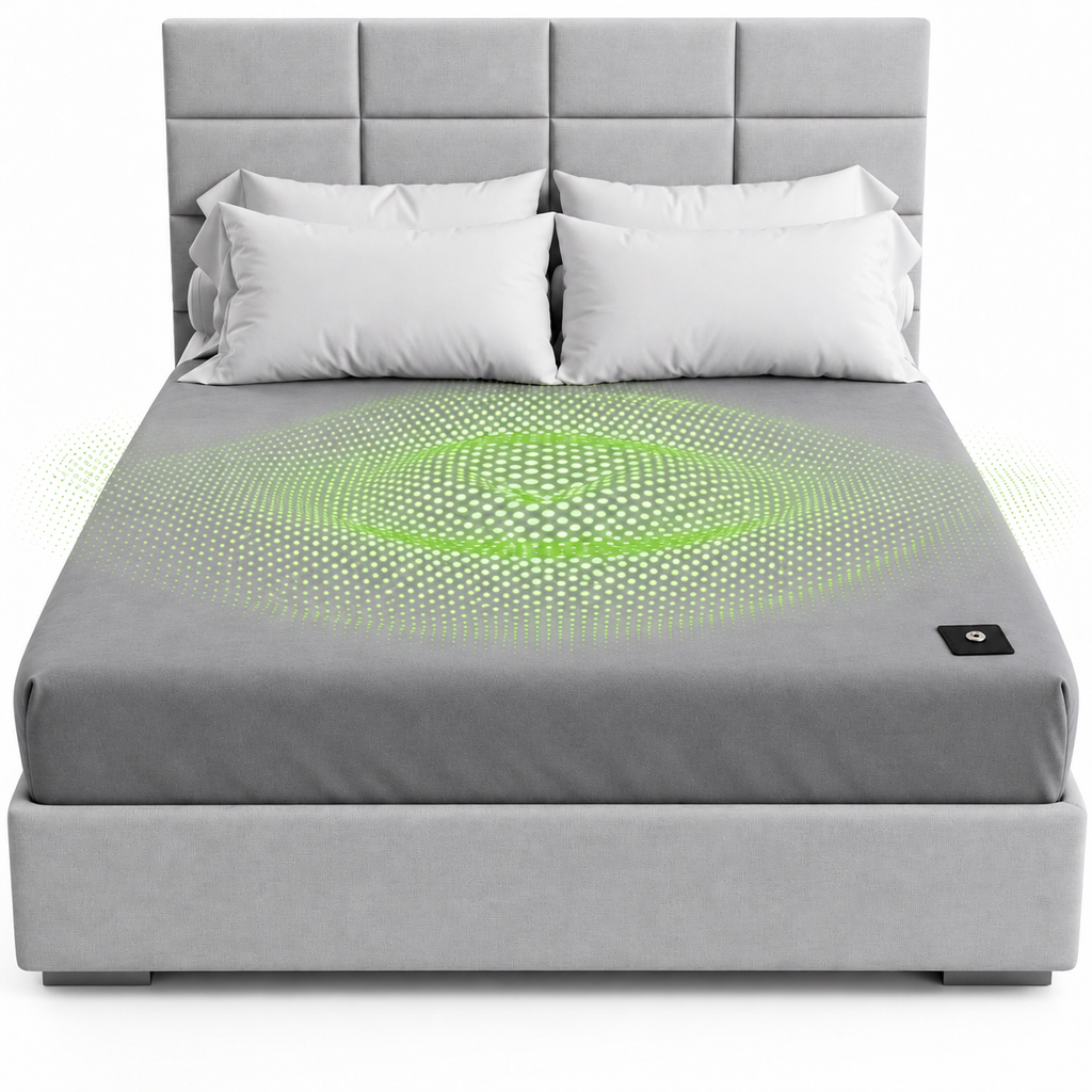 Earthing Fitted Sheet with Woven Silver Fiber & Grounding Cord