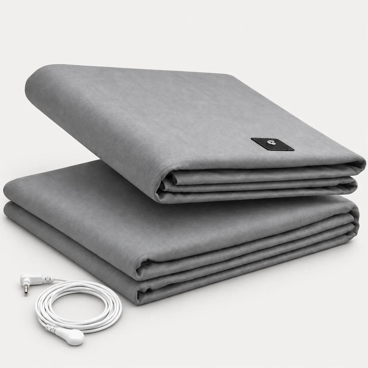 GroundingRhythm™ Fitted Bedsheet | 95% Organic Cotton | 15-Ft Grounding Cord | Antibacterial & Odor-Resistant