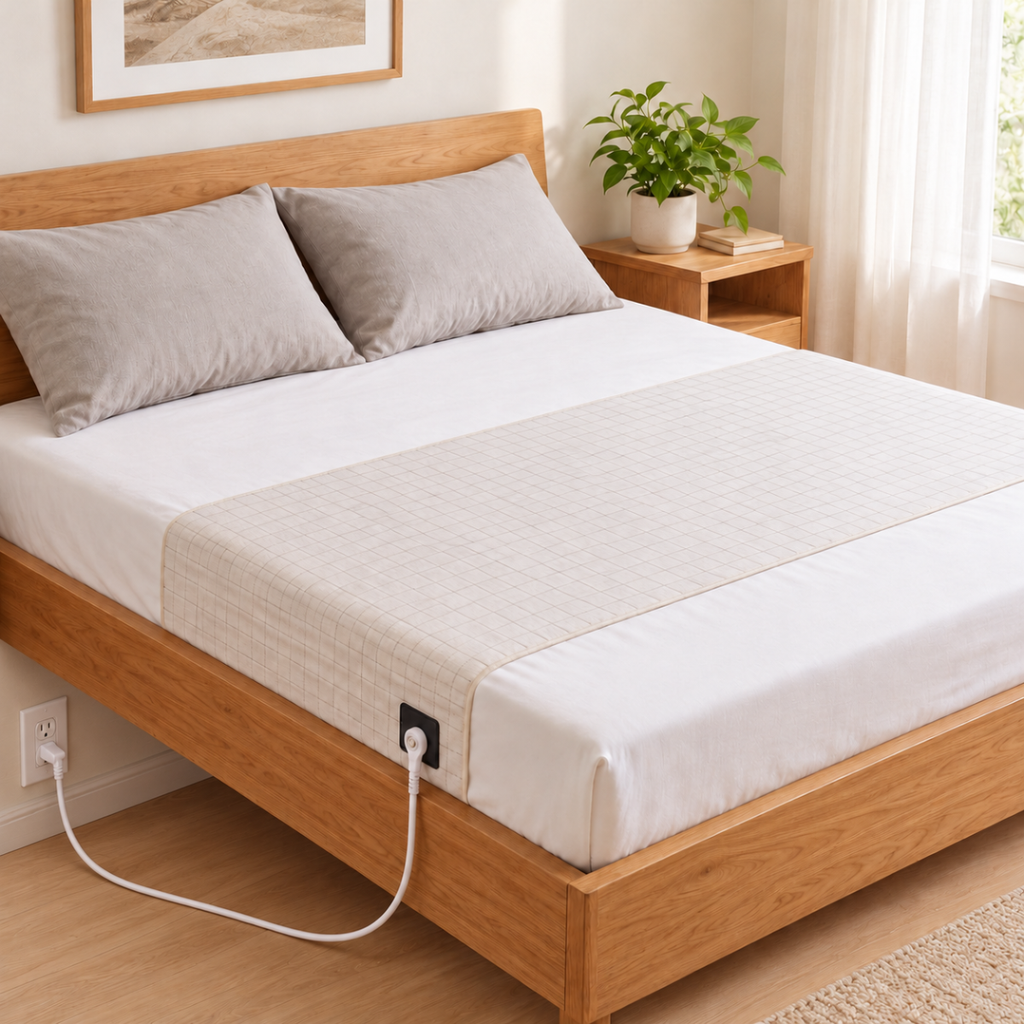 Grounding & Earthing sheet with Silver Fiber & 15.5 ft Cord | Universal Fit