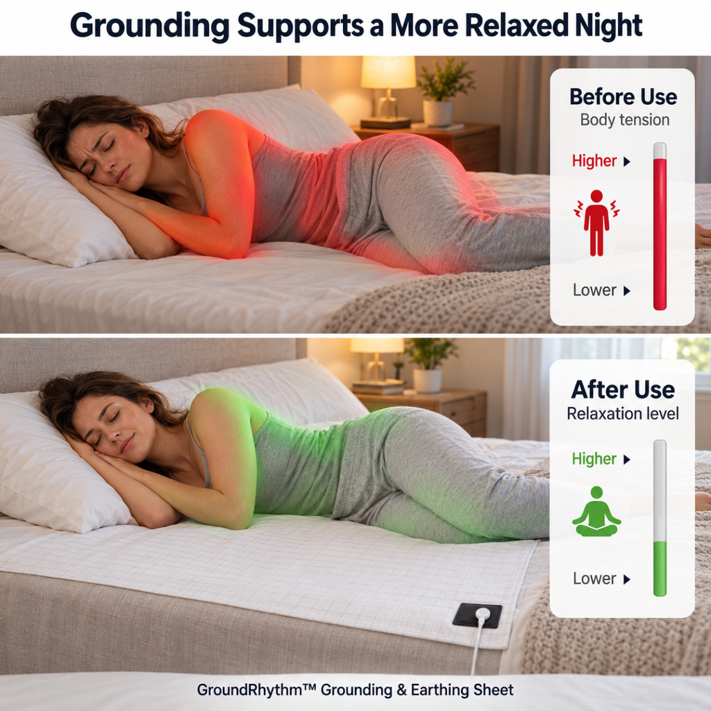Grounding & Earthing sheet with Silver Fiber & 15.5 ft Cord | Universal Fit